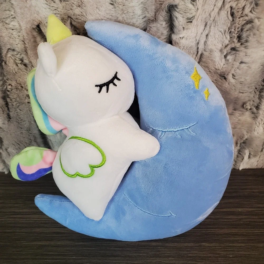Unicorn Blue Moon Plush Stuffed Animal Toy 9
